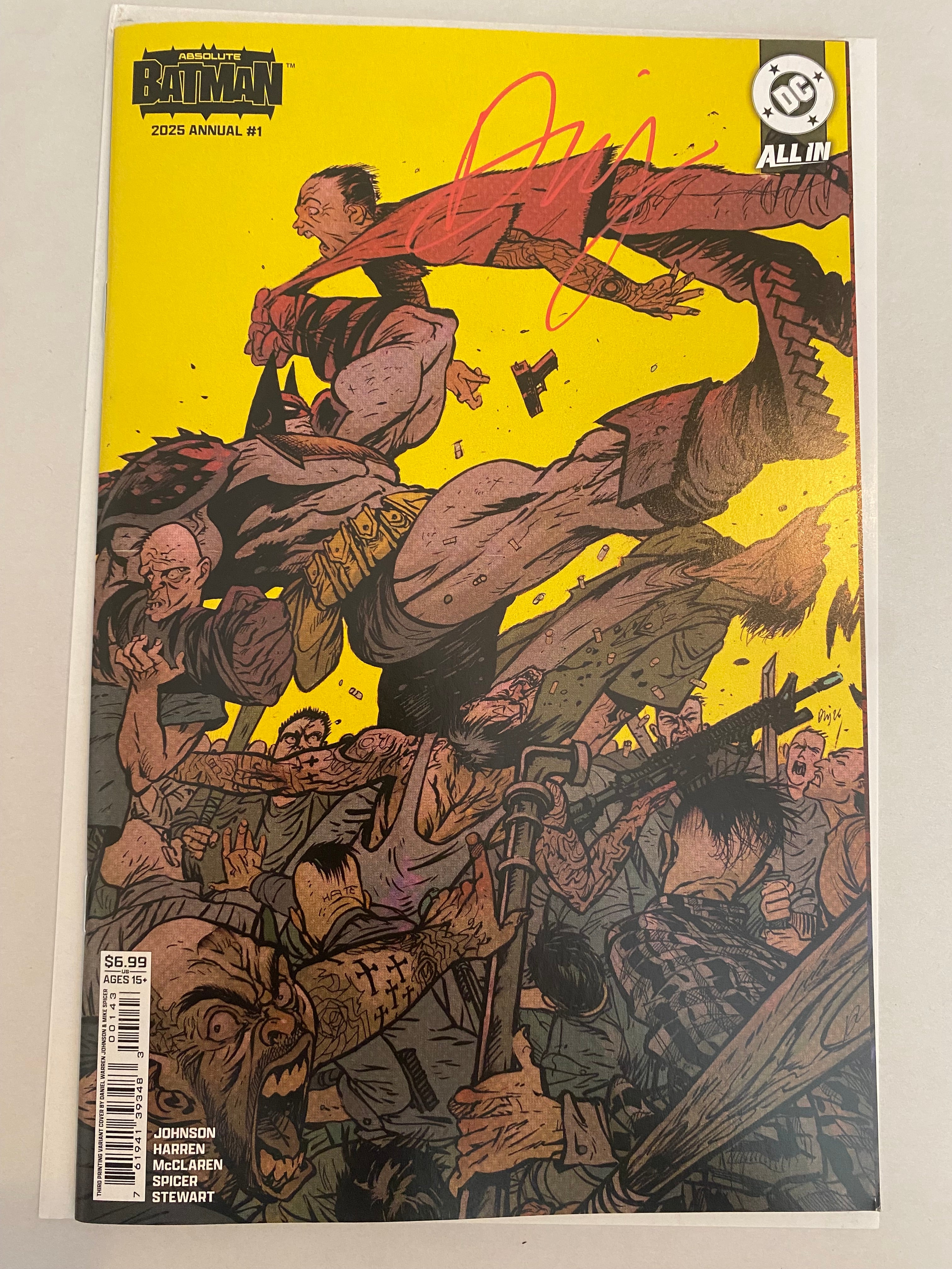 ABSOLUTE BATMAN 2025 ANNUAL #1 - DANIEL WARREN JOHNSON 3rd PRINTING SIGNED W COA
